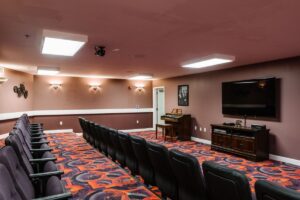 Media lounge at the Park Place at Wingham